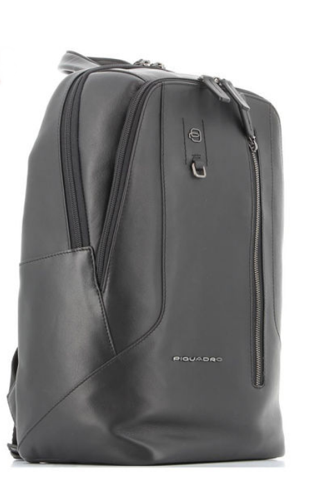 - Zaino PIQUADRO porta computer 14" in PELLE con zip frontale verticale
