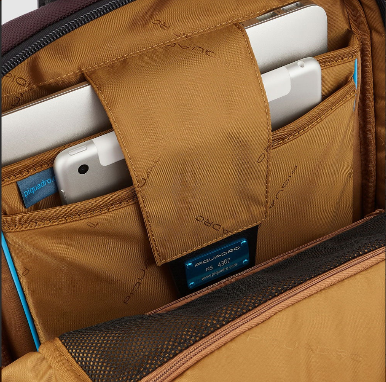 Zaino Piquadro porta pc in pelle e tessuto