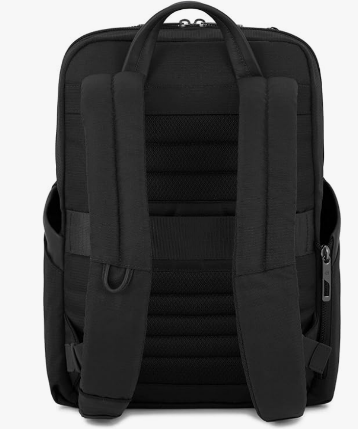 Zaino PIQUADRO tessuto e pelle nero