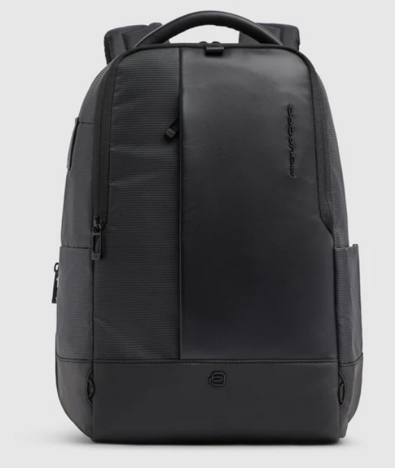 Zaino Piquadro underseat porta PC 14" in pelle e tessuto