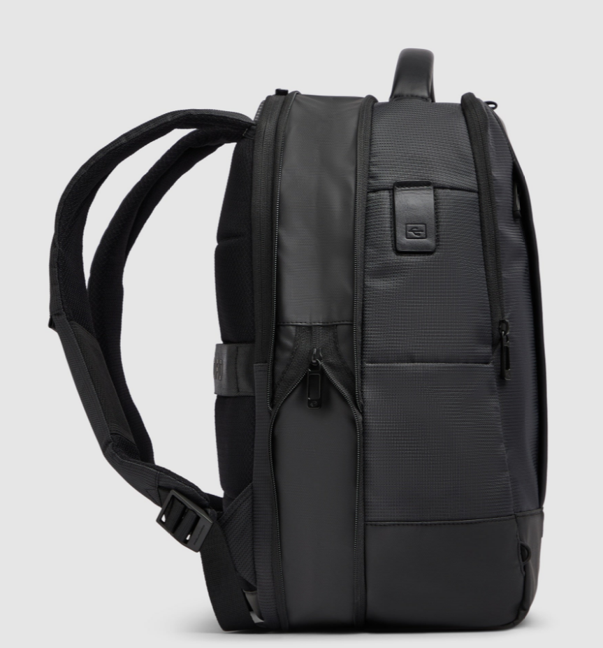 Zaino Piquadro underseat porta PC 14" in pelle e tessuto