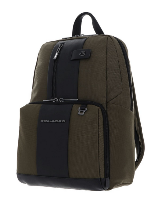 Zaino Piquadro porta pc 14" verde militare e nero