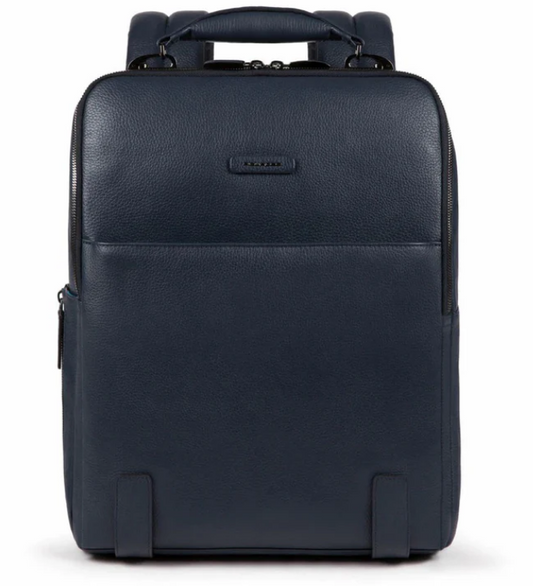 ZAINO PELLE PIQUADRO BLU