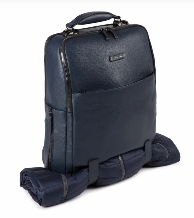 ZAINO PELLE PIQUADRO BLU