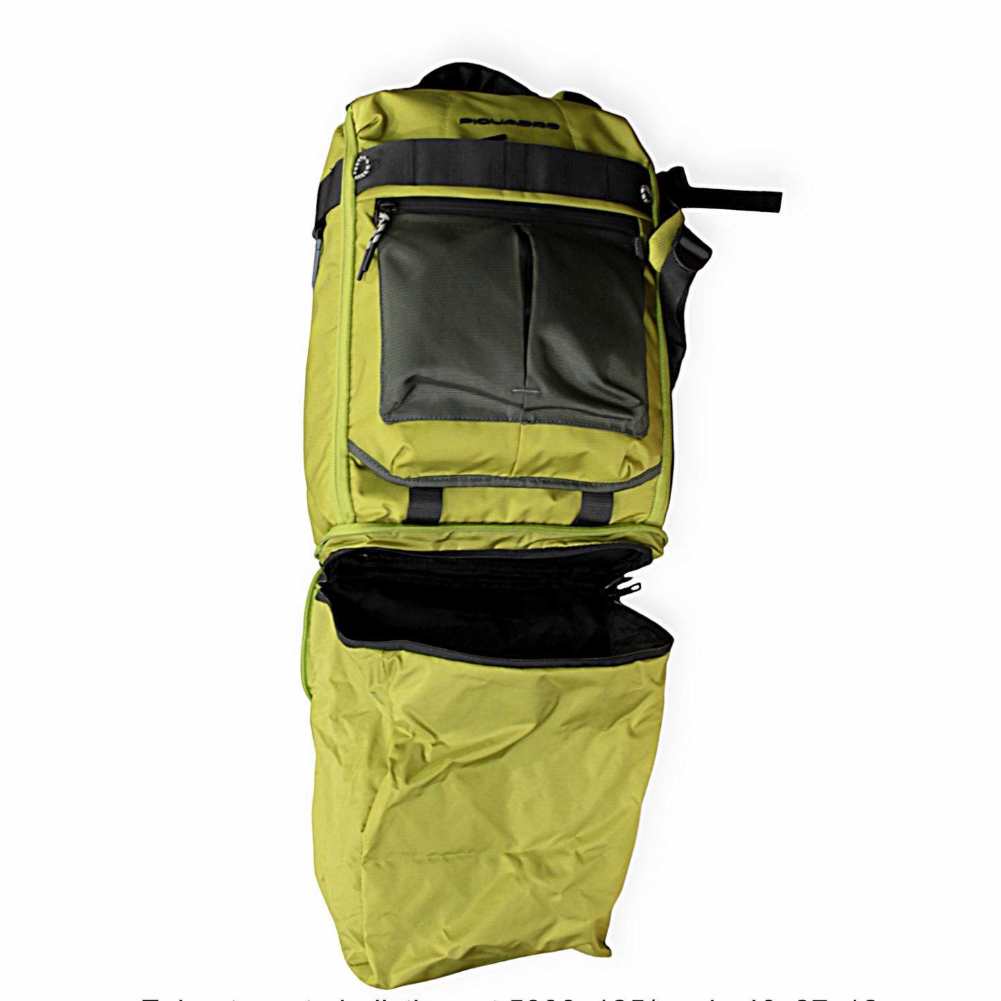 Zaino PIQUADRO UNDERSEAT tessuto  verde acido dim 40x27x12
