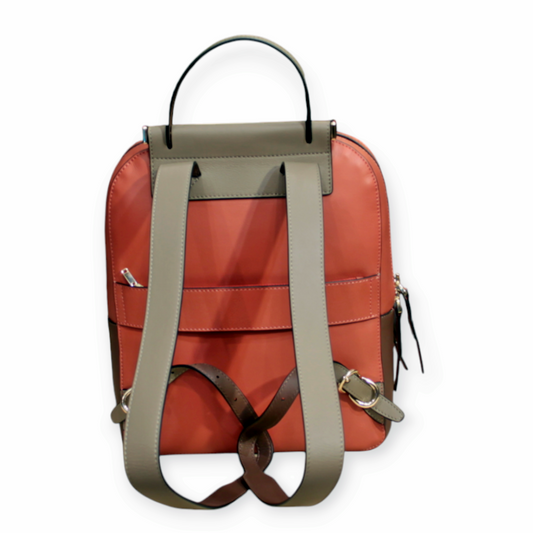 Zaino PIQUADRO pelle ruggine moro e grigio  dim 31x25x10