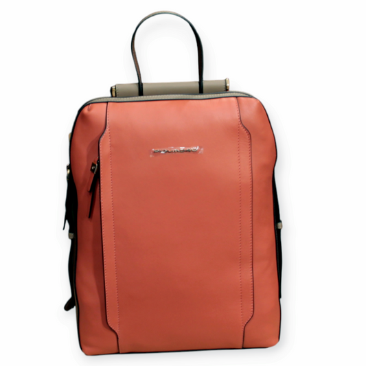 Zaino PIQUADRO pelle ruggine moro e grigio  dim 31x25x10