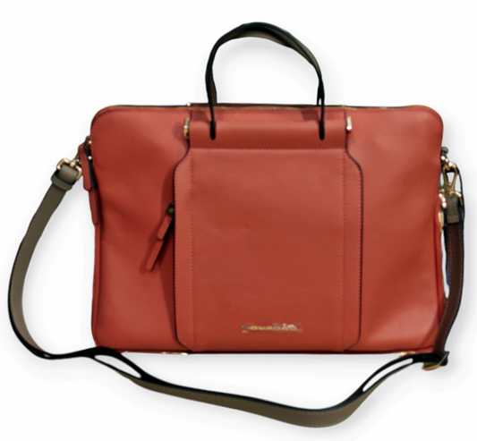 Cartella pelle ruggine PIQUADRO espandibile 2manici+tracolla dim 38x27x6-10
