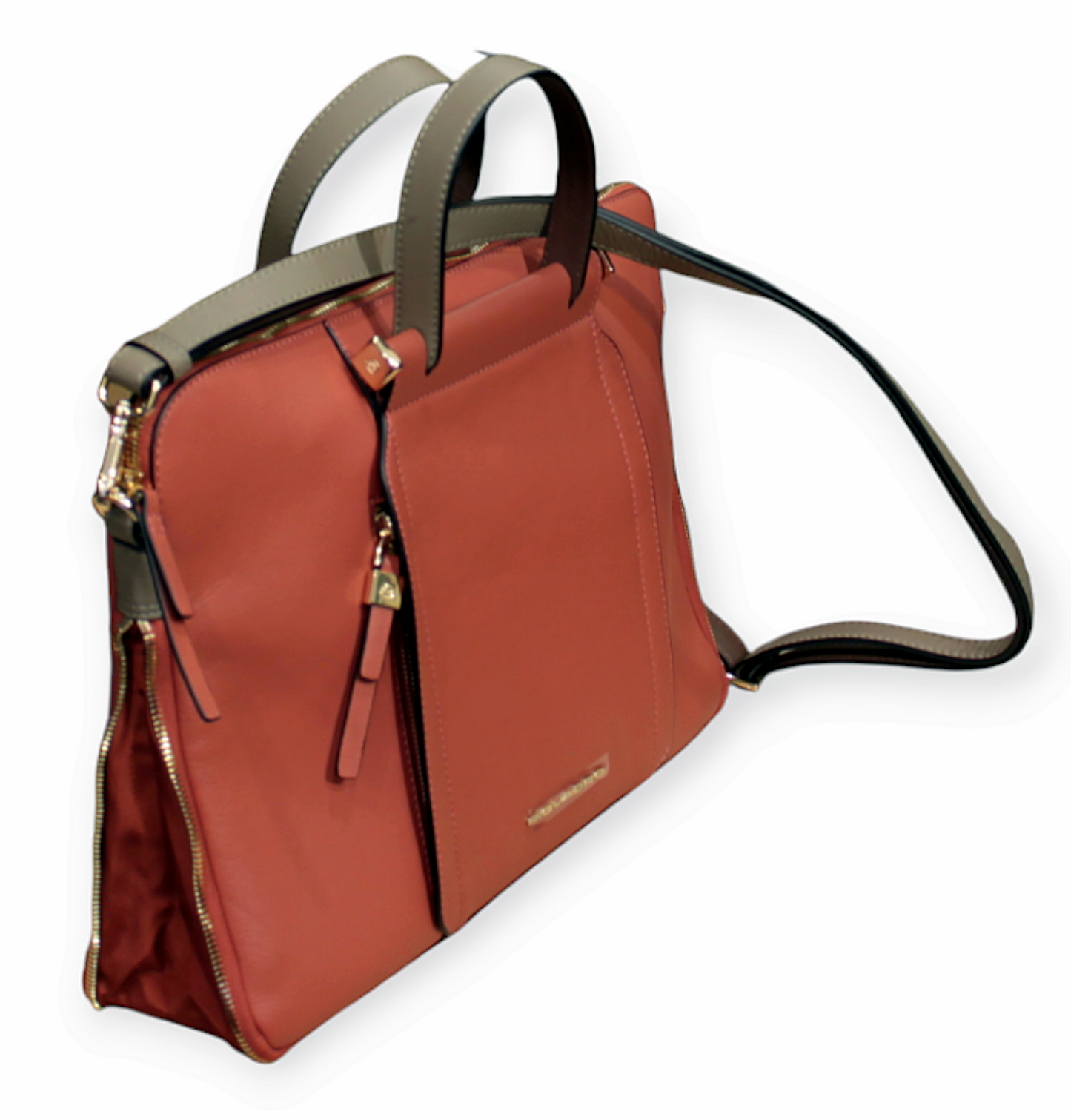 Cartella pelle ruggine PIQUADRO espandibile 2manici+tracolla dim 38x27x6-10