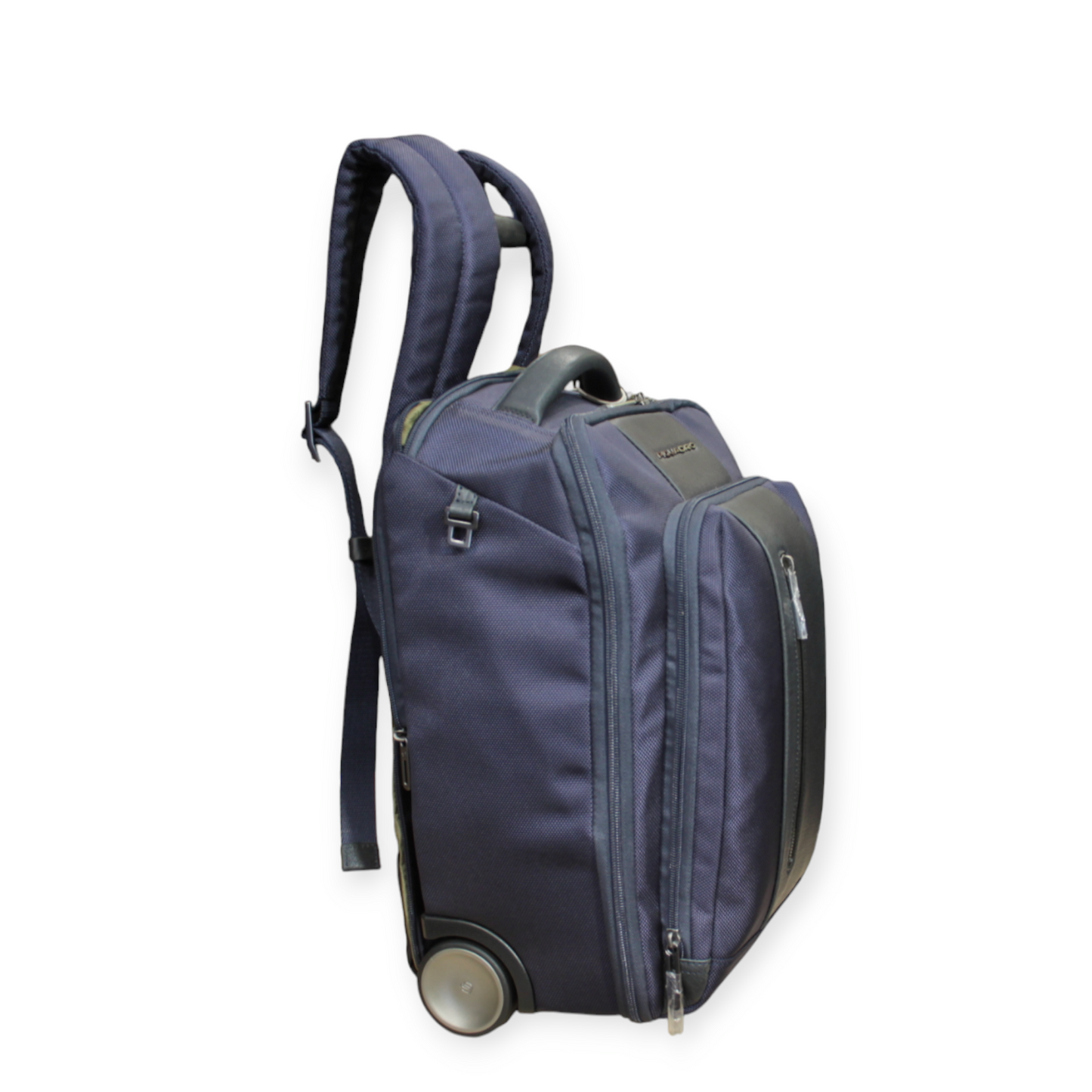 Zaino Trolley UNDERSEAT PIQUADRO tessuto e pelle blu dim 40x25x20