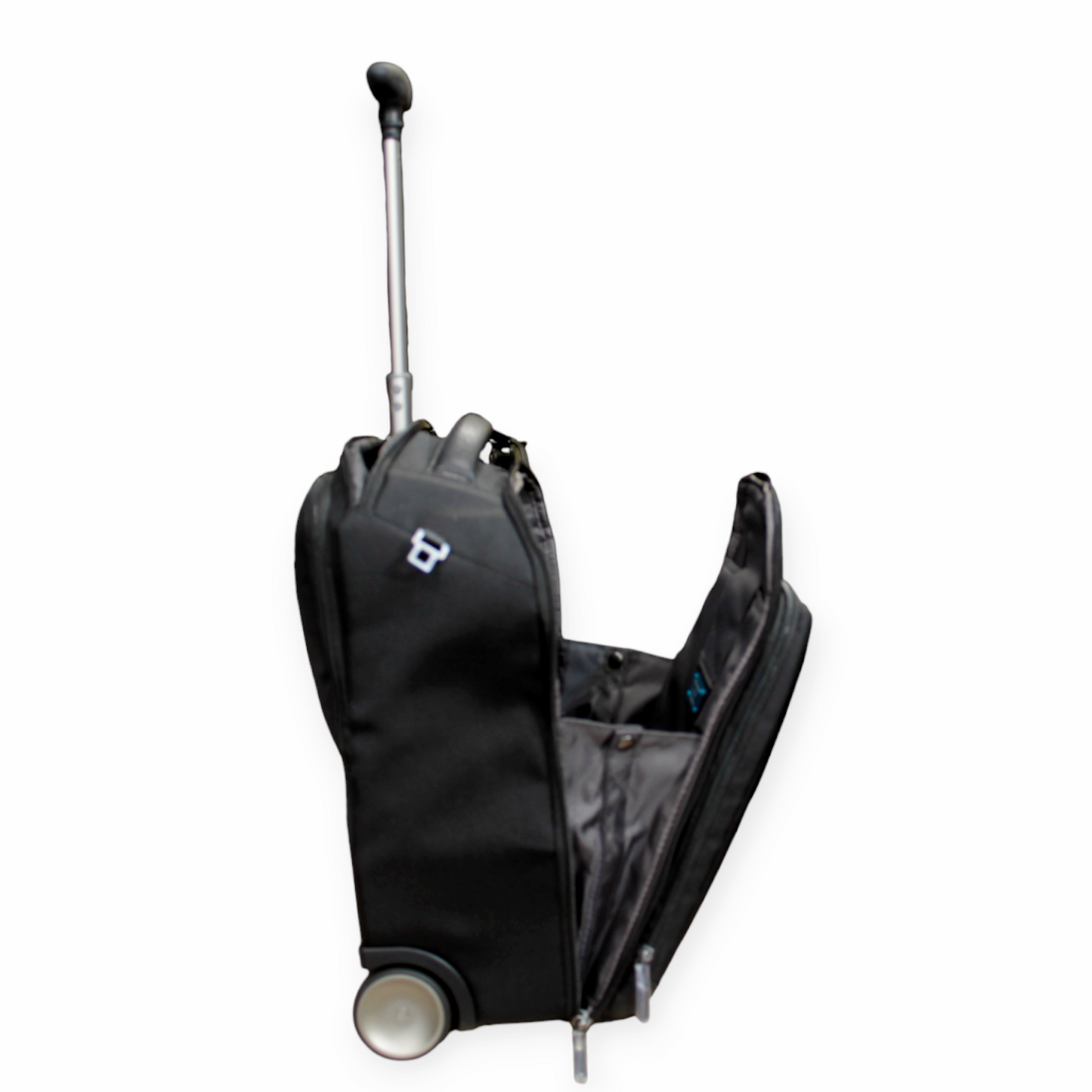 Zaino Trolley UNDERSEAT PIQUADRO tessuto e pelle nero dim 40x25x20