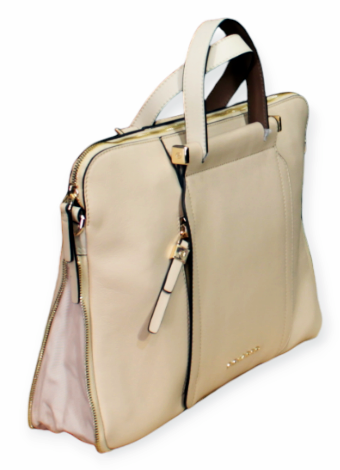 Cartella pelle BEIGE PIQUADRO espandibile 2manici+tracolla portapc 14"dim 38x27x6-10