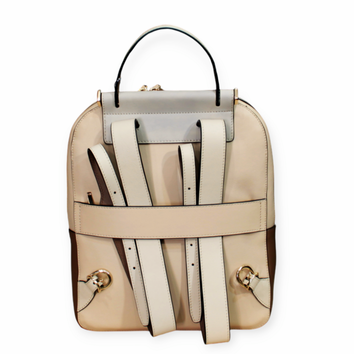 Zaino PIQUADRO  pelle beige e cuoio dim 31x25x10