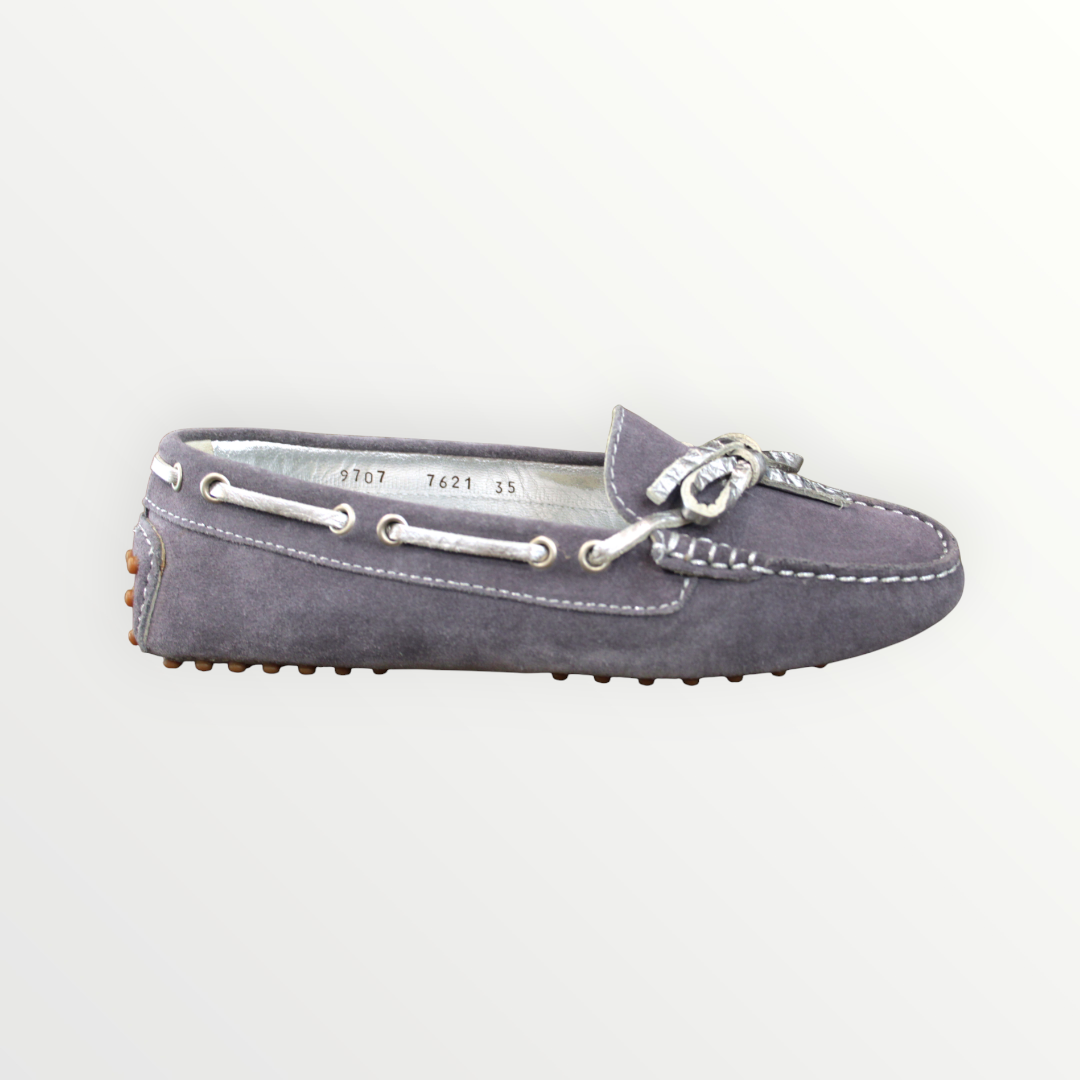 Mocassino Barbara's camoscio grey/silver