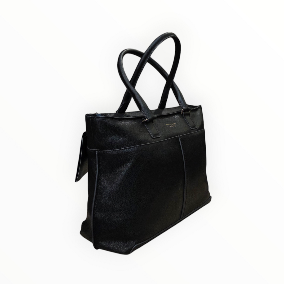 Cartella doppio manico e tracolla pelle nera linea "Made in Italy" Piquadro