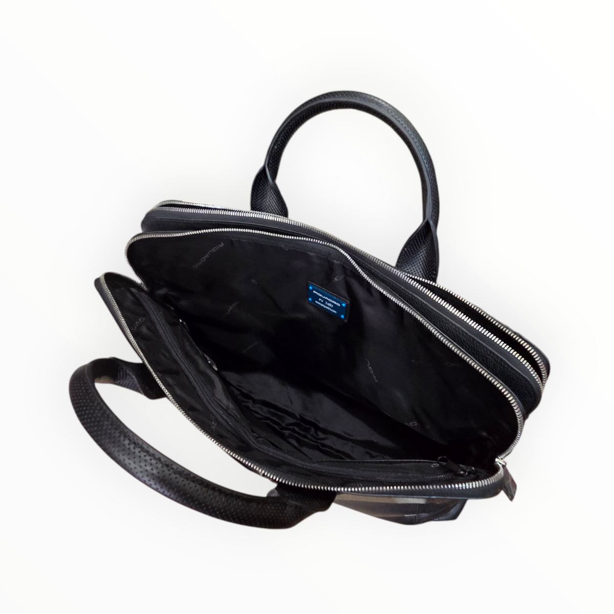 Cartella da donna in pelle nera Piquadro