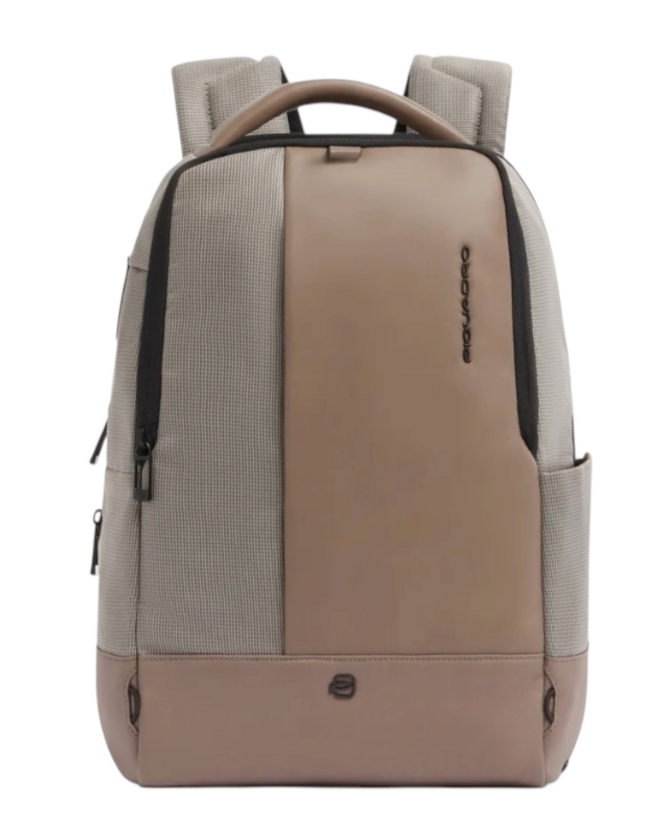 Zaino Piquadro underseat porta PC 14" in pelle e tessuto