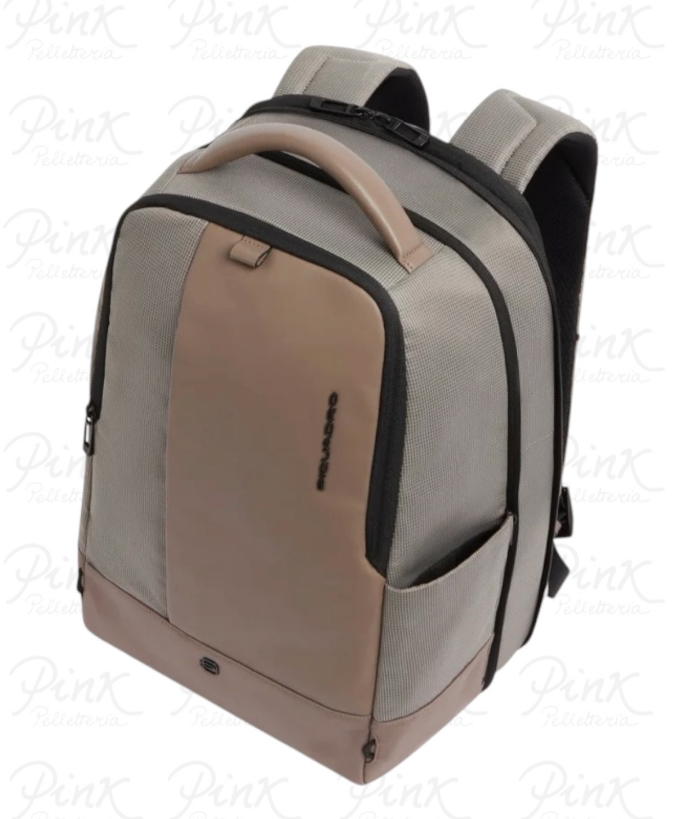 Zaino Piquadro underseat porta PC 14" in pelle e tessuto