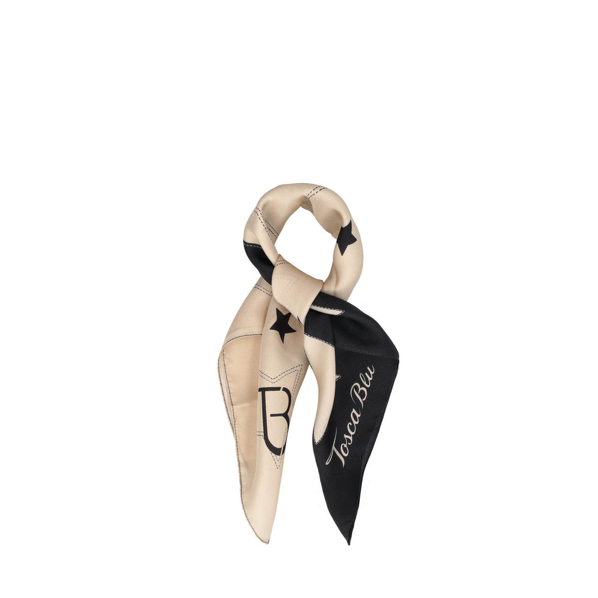 Foulard Stella in Seta Tosca Blu