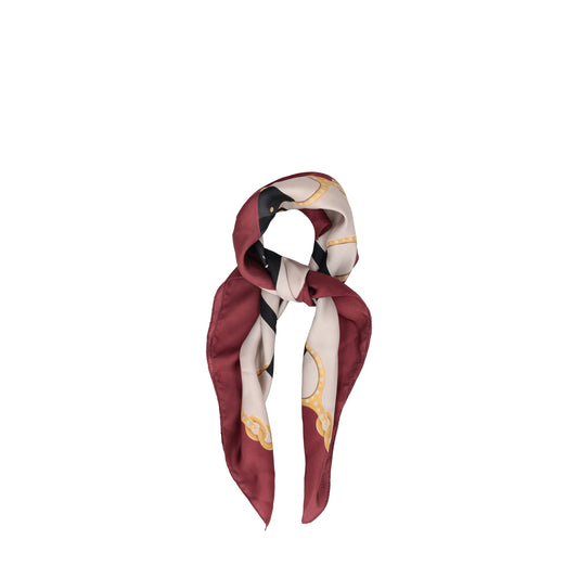 Cecilia Shiny Large Silk Scarf in Tosca Blue