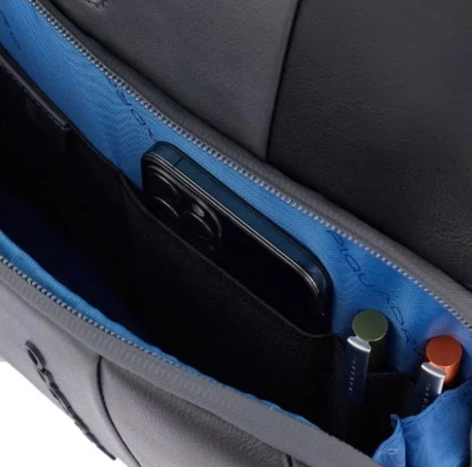Zaino PELLE Porta Computer 14 e Tablet 9.7/10.5 URBAN PIQUADRO Nero/Grigio