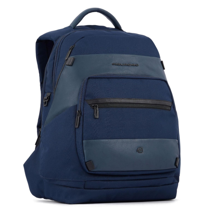 Zaino Piquadro tessuto e pelle BLU