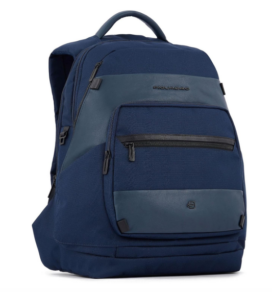 Zaino Piquadro tessuto e pelle BLU