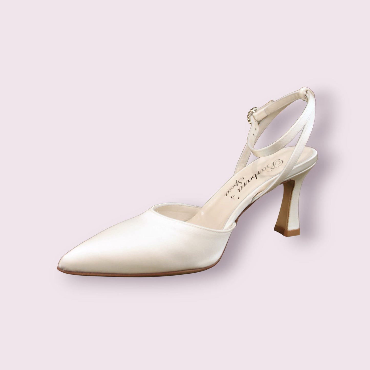 Slingback cinturino incrociato alla caviglia e fibbia gioiello