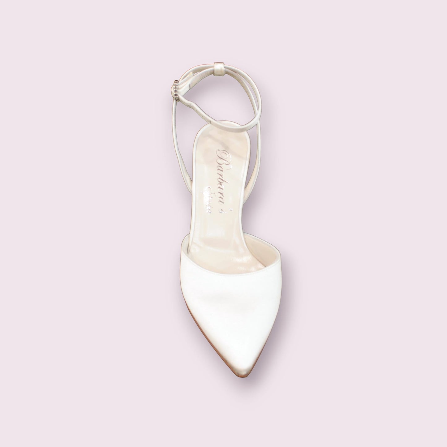 Slingback cinturino incrociato alla caviglia e fibbia gioiello