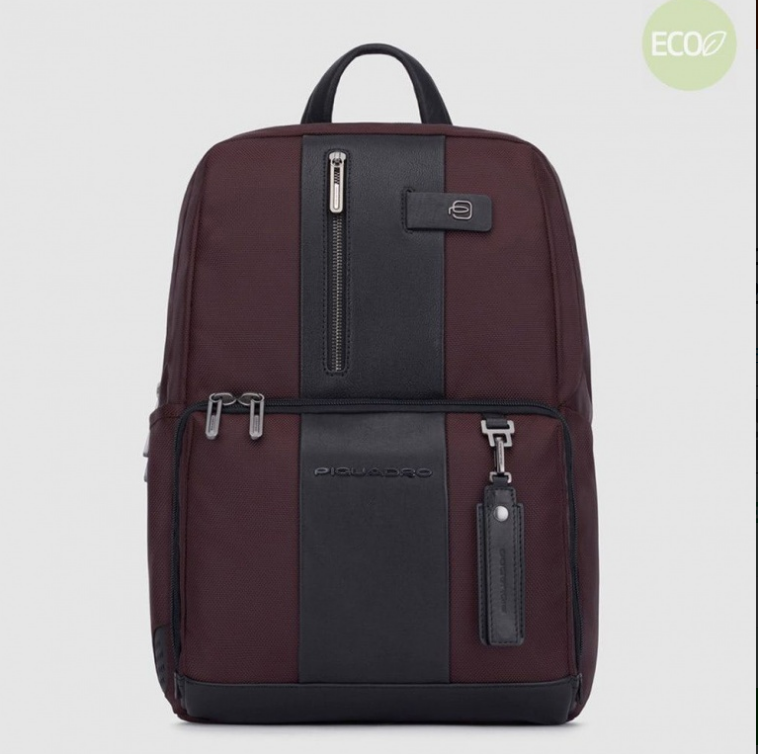 Zaino Piquadro porta pc in pelle e tessuto