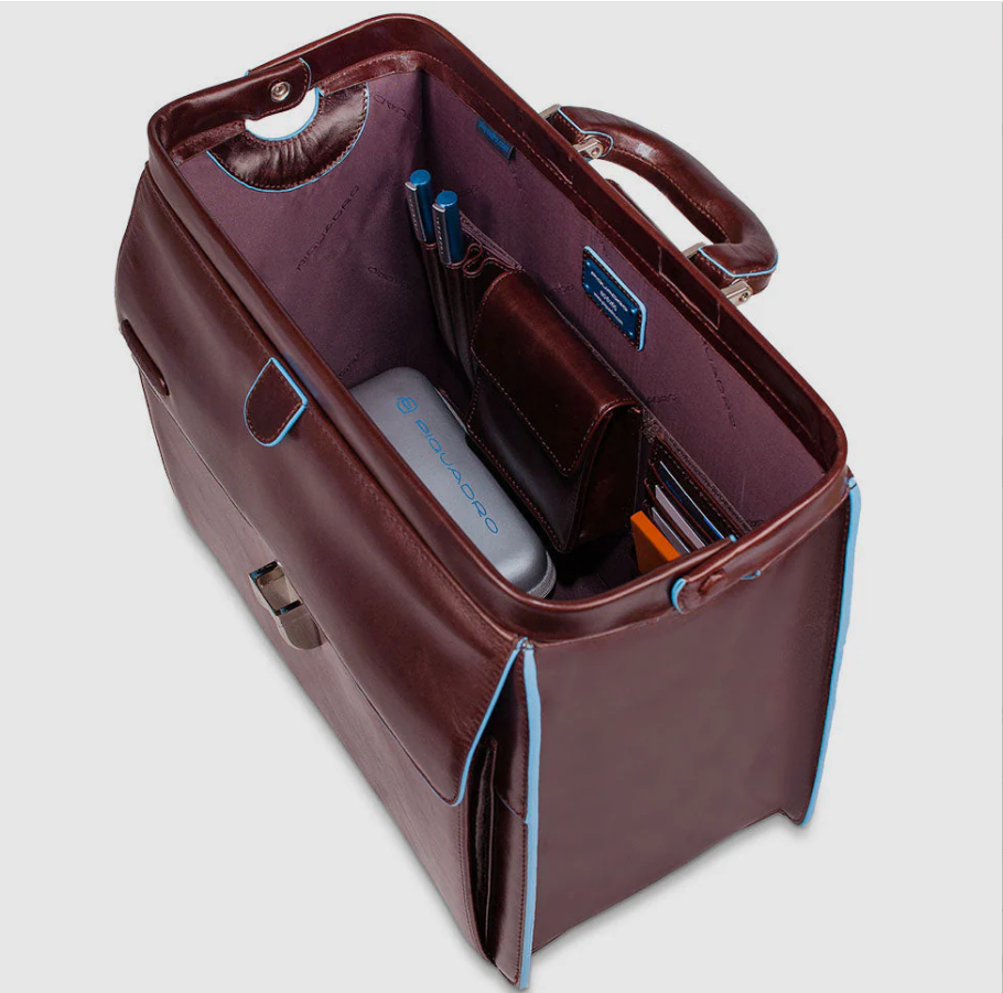 Borsa medico PELLE  Piquadro testa di moro