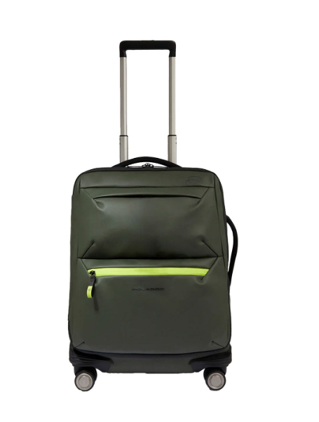 Trolley Piquadro cabina in tessuto impermeabile Corner - Verde