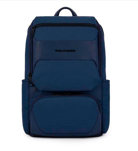 Zaino PIQUADRO tessuto e pelle BLU