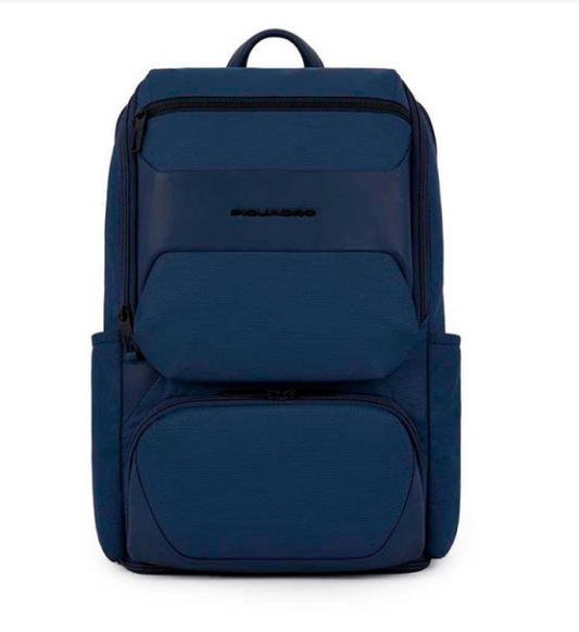 Zaino PIQUADRO tessuto e pelle BLU